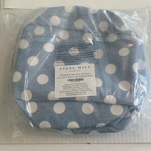 NWT Steel Mill 3-Pack Storage Bin Set